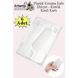 Şeffaf Kart Kılıfı Kimlik Ehliyet Kredi Kartı Koruyucu 6 Adet Pvc Plastik Kart Koruma Kabı - Standart