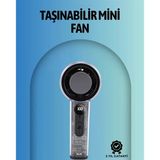 Şeffaf Kasa El Fanı | 5V 2A | 100 Kademeli H.a Akışı | Type-C Girişli