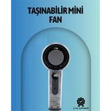 Şeffaf Kasa El Fanı | 5V 2A | 100 Kademeli Hava Akışı | Type-C Girişli Mir23308151