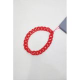 Şeffaf Kırmızı Zincir Telefon Askısı / Phone Charm