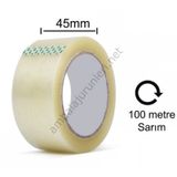 Şeffaf Koli Bandı 45mmx100mt (6'lı Paket)