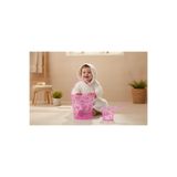 Şeffaf Kova & Maşrapa Set Pembe Desenli