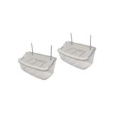 Şeffaf Kuş Yemliği - Tel Askılı, 10 Cm - 2 Adet