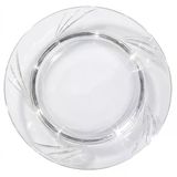 Şeffaf Mika Plastik Tabak - Parti Sunum Yemek Tabağı - Yuvarlak - 26 Cm. - 18 Adet