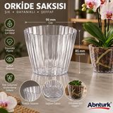 Şeffaf Mini Orkide Saksısı-Dekoratif Şık Ev Balkon Çiçek Saksısı 95x85mm