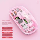 Şeffaf Mouse Kablosuz Mouse Fare Şarjlı Bluetooth Wireless Çift Modlu Sessiz 5 Tuşlu Dpı Kontrol - Pembe