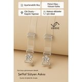 Şeffaf Papatya Desenli Ayarlanabilir Sütyen Askısı – Görünmez & Şık Dokunuş (2 Adet-1 Çift) - Standart