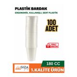 Şeffaf Plastik Pet Bardak 180 cc 100 Adet