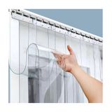 Şeffaf Pürüzsüz PVC Kapı Dondurucu Perde Şeritleri(W150xH280cm/W59.05xH110.2in)