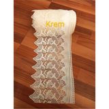 Şeffaf Pvc Dantel Sergenlik Kaymaz Raf ve Çekmece Örtüsü 23X5 cm - Ahşap - Bej - Seçenek 1
