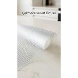 Şeffaf Pvc Kaydırmaz Raflık Dolap İçi Çekmece Örtüsü 45X300 Cm