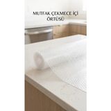 Şeffaf Pvc Raf Kaydırmaz Dolap Içi Çekmece Örtüsü 45X300 cm Koruyucu - Renkli - 1