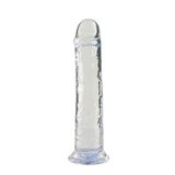 Şeffaf Realistik 21 cm boyunda Testissiz Dildo