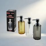 Şeffaf Renkli Akrilik Sabunluk Uzun Sekizgen 200Ml Modern Tasarım