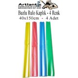 Şeffaf Renkli Rulo Kaplık 4'lü 40X150 cm Okul ve Kitap Koruma Seti - Antrasit - Seçenek 1