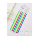 Şeffaf Renkli Yapışkan Not Kağıdı Etiketi Sticky Notes Uzun Şeritler (Renk 3) - -- - Option-1