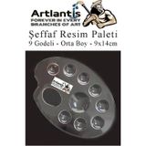 Şeffaf Resim Paleti Plastik 1 Adet Godeli Ressam Paleti Boyama Paleti Akrilik Boya Guaj Boya Suluboya
