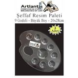 Şeffaf Resim Paleti Plastik 3 Adet Godeli Boyama Paleti Akrilik Boya Guaj Boya Suluboya