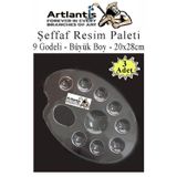 Şeffaf Resim Paleti Plastik 3 Adet Godeli Ressam Paleti Boyama Paleti Akrilik Boya Guaj Boya Suluboya