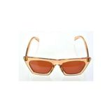 Şeffaf Sarı Çerçeve Cat Eye Kadın Güneş Gözlüğü - Moda Gözlük - #
