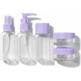 Şeffaf Seyahat Dolum Şişesi Seti 5 Parça Kozmetik Organizer - Belirtilmemiş