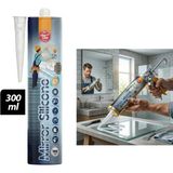 Şeffaf Silikon - 300 ml - Ayna Cam Yapıştırıcı - Renkli