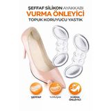 Şeffaf Silikon Ayakkabı Vurma Önleyici Topuk Koruyucu Yastık Kaymaz Topuk Pedi 2 Adet