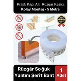 Şeffaf Silikon Rüzgâr Soğuk Böcek Engelleme Cam Kapı Pencere İzolasyon Yalıtım Şerit Bant 5mt 1 Adet