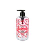 Şeffaf Sıvı Sabunluk Yuvarlak Plastik Pompalı 500 Ml - Banyo Düzenleyici