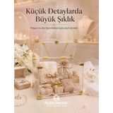 Şeffaf Söz Nişan Düğün Sandığı 3 Lü Set - Pleksi Sandık Teşhir