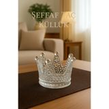 Şeffaf Taç Cam Küllük Mumluk ATSN-AF14YT0014