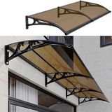 Şeffaf tente, su geçirmez – Modern kavisli dış mekan barınağı, 99 x 99 cm – Bahçeler, verandalar, teraslar ve balkonlar için şık şemsiye, dayanıklı tasarım