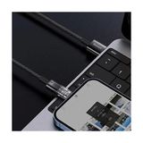 Şeffaf Uçlu Iphone 45W USB Hızlı ve Dayanıklı Şarj ve Data Işıklı Örgü Kablo 1 Metre ( Lisinya )