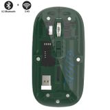 Şeffaf ultra hassas Kablosuz şarjlı mouse 9 farklı renk Dpı ayarı 100 saat Kullanım KOYU YEŞİL