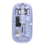 Şeffaf ultra hassas Kablosuz şarjlı mouse 9 farklı renk Dpı ayarı 100 saat Kullanım MOR