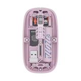 Şeffaf ultra hassas Kablosuz şarjlı mouse 9 farklı renk Dpı ayarı 100 saat Kullanım PEMBE