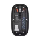 Şeffaf ultra hassas Kablosuz şarjlı mouse 9 farklı renk Dpı ayarı 100 saat Kullanım SİYAH
