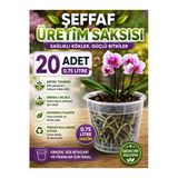 Şeffaf Üretim Saksısı 12 Pot 0.75 Litre 20 Adet – Drenaj Delikli Orkide Saksısı, Şeffaf Plastik Fide Ve Süs Bitkisi Saksısı