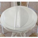 Şeffaf Yuvarlak Masa Örtüsü, PVC Malzeme, 110 cm Çap, 1.3 mm Kalınlık, Koruyucu Masa Pedi