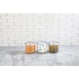 Şeffaf Yuvarlak Saklama Kabı, 3'lü, 40 Ml, Kristal Mika VP-194 - Beyaz - Seçenek 1
