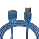 Şeffaf/Mavi 5 Metre USB 2.0 Uzatma Kablosu