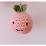 Şeftali Surat Amigurumi Organik Anahtarlık Oyuncak