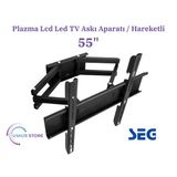 Seg 55sbu740 55" 4k Smart 138/139/140 Ekran Lcd Led Tv Hareketli Duvar Askı Aparatı