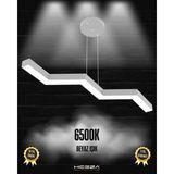 Sega (Gri Kasa, Beyaz Işık) Ledli Modern Sarkıt Linear LED Avize Salon Mutfak Oturma Odası Yatak Odası Antre Hol LED