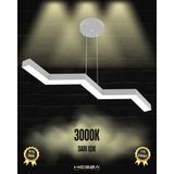 Sega (Gri Kasa, Sarı Işık) Ledli Modern Sarkıt Linear LED Avize Salon Mutfak Oturma Odası Yatak Odası Antre Hol LED