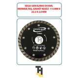 Sega-San Elmas Mermer, Duvar,Taş, Granit Kesici, Ağız, 115 Mm X 22.2 X 2.0 Mm Spiral