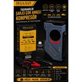 Sega-San Taşıma Çantalı Şarjlı Kompresör ve Akü Takviye Cihazı - Gri