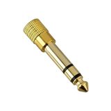 Segah Müzik 6.3 Mm Erkek To 3.5 Mm Dişi Çevirici Dönüştürücü Jak Adaptör Gold Bakır Kaplama