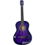 Segah Müzik Mor Renk Klasik Gitar - 4/4 Boy Öğrenci Gitarı Kılıf Ve Pena Hediye !
