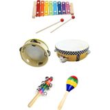 Segah Müzik Ritim Seti - 5 - Orff Set - Tef, Ksilofon, Marakas, El Zili